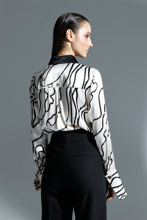 Košulja od viskoze sa naglašenom kragnom Tiffany Production